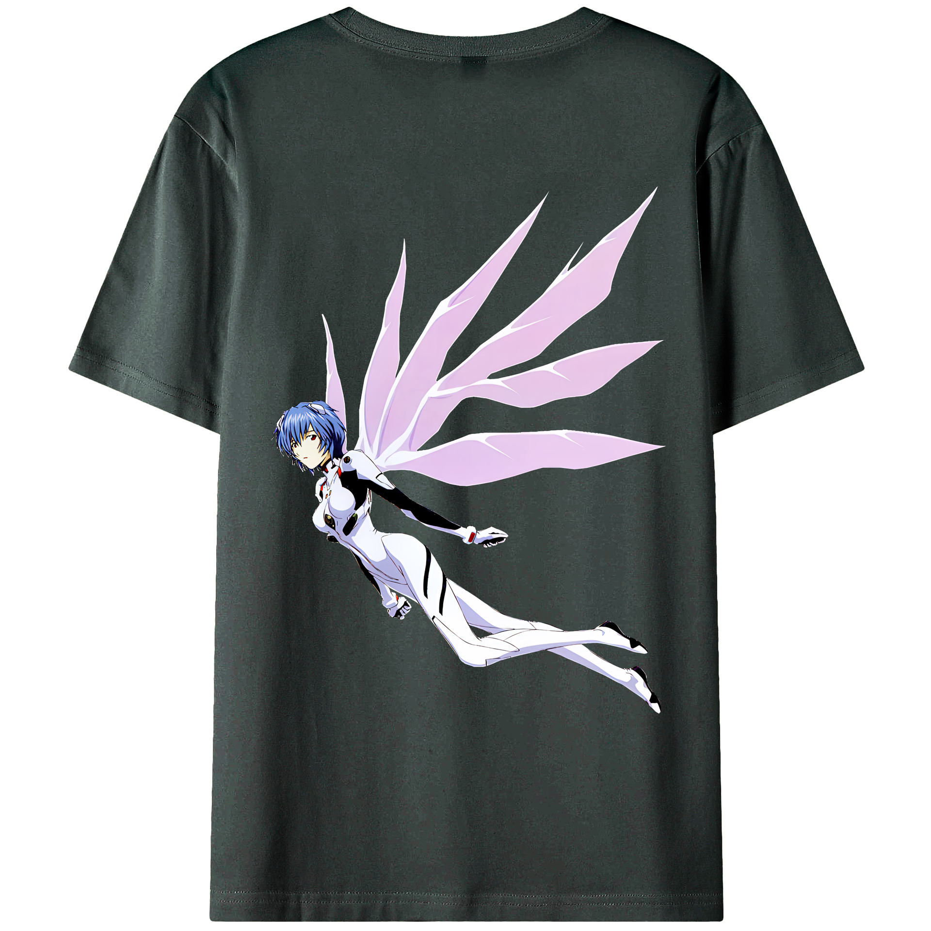 （画像用） EVA 新世紀エヴァンゲリオン 綿100％ メンズ半袖Tシャツ（バックプリント） 通気性